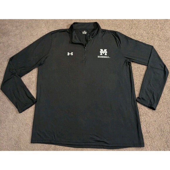 Under Armour Manhatten University Jaspers Baseball 1/4 Zip Pullover Men's XL - Picture 1 of 6